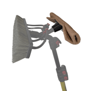 Tucker XL walnut scrubber attached beside a brush on a pole