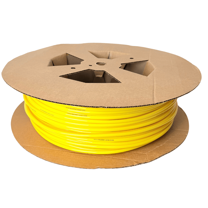 Tucker yellow 5/16 pole tubing on a cardboard spool