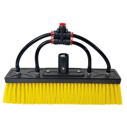 Tucker Dual Trim yellow nylon and Glide hybrid brush, 4 pencil jets, front view