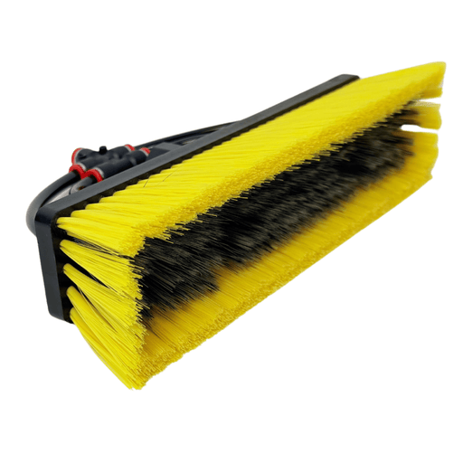 Tucker yellow nylon and black Glide hybrid brush, side angle