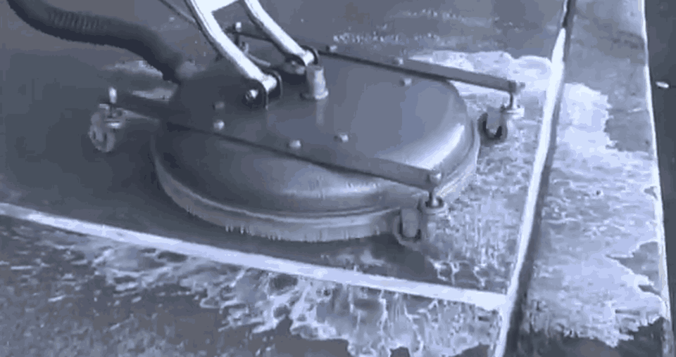 Spray and vacuum under one deck