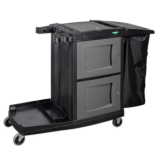 Unger CleanRx Elite Janitorial Cleaning Cart, cart, front view