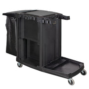 Unger CleanRx Elite Janitorial Cleaning Cart, cart, rear angle view