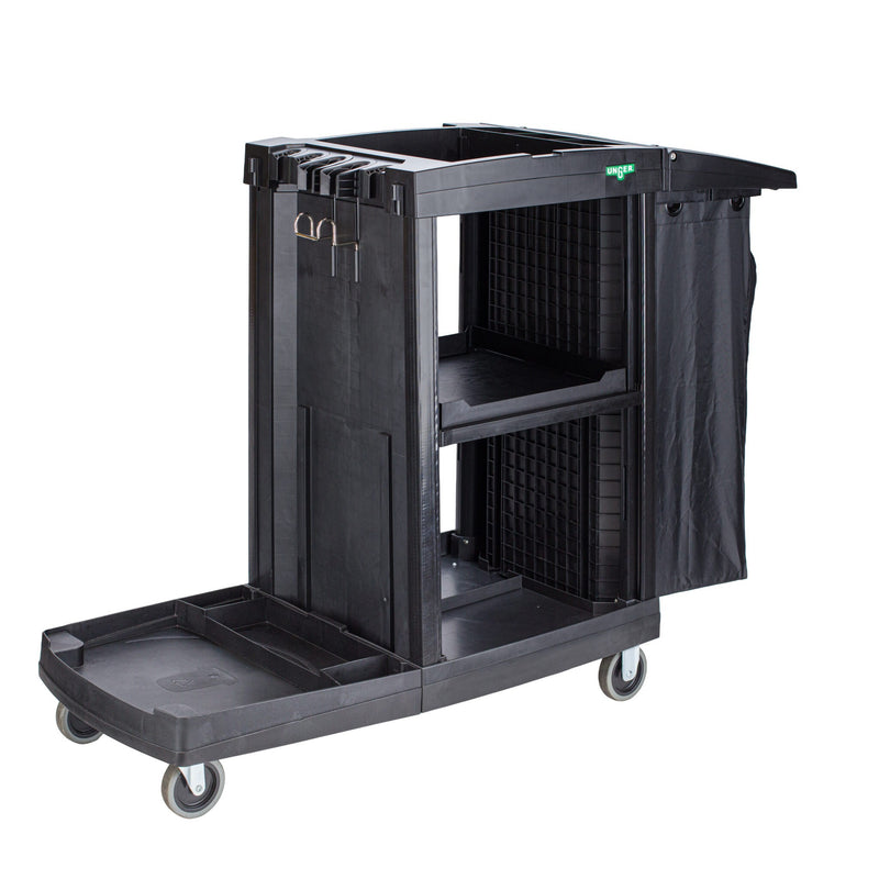 Unger CleanRx Pro Janitorial Cleaning Cart, cart, side view