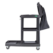 Unger CleanRx Pro Janitorial Cleaning Cart, cart, open shelf view