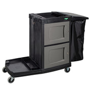 Unger CleanRx ProPlus Janitorial Cleaning Cart, cart, front view