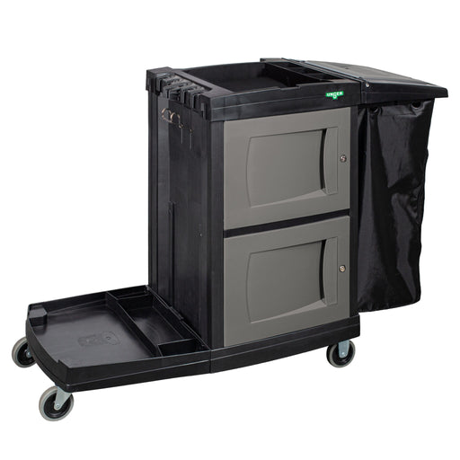 Unger CleanRx ProPlus Janitorial Cleaning Cart, cart, front view