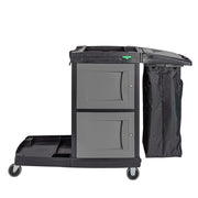 Unger CleanRx ProPlus Janitorial Cleaning Cart, cart, side view
