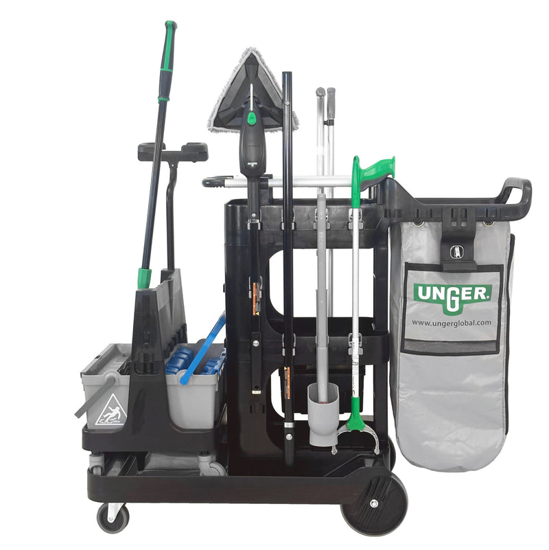 Unger DeepCleanRx Janitorial Cart System, cart, left side view