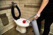 Unger Ergo Toilet Bowl Brush Complete, cleaning a toilet bowl with the brush