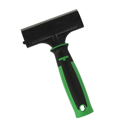 Unger ErgoTec Glass Scrapers 4"/10cm, glass scraper with green grip
