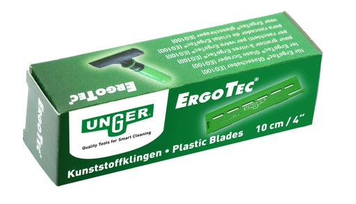 Unger ErgoTec Plastic Blade, box of 4 inch ErgoTec plastic blades
