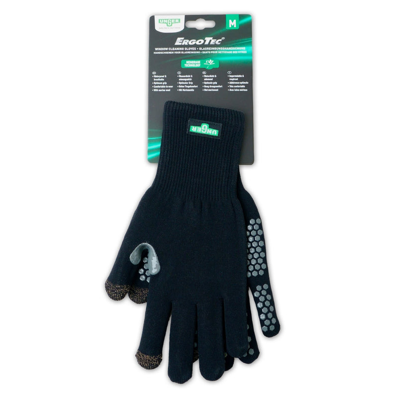 Unger ErgoTec Window Cleaning Gloves, glove on retail card