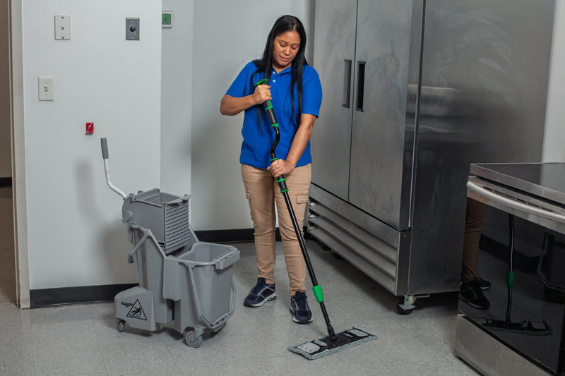 Unger Excella Floor Cleaning Bucket Pack, mopping beside the bucket