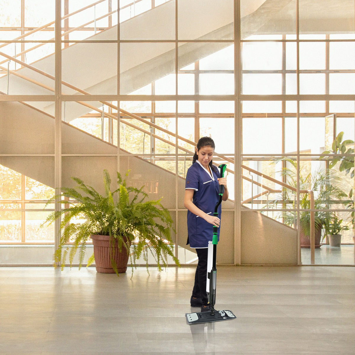 Mopping a Lobby Floor