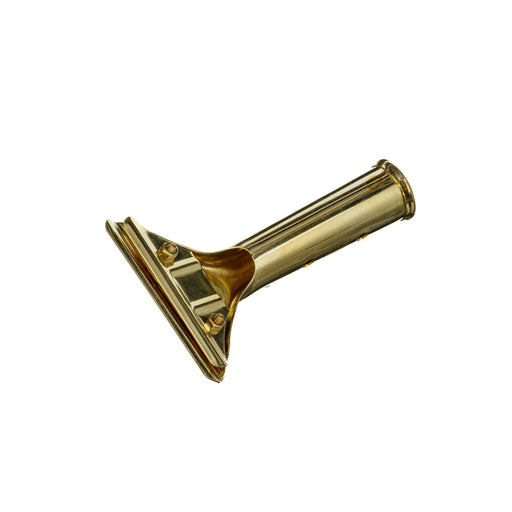 Unger GoldenClip Brass Squeegee Handle, brass handle, angle view