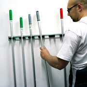 Unger Hang Ups 14"/35cm, hanging poles on a wall-mounted rack