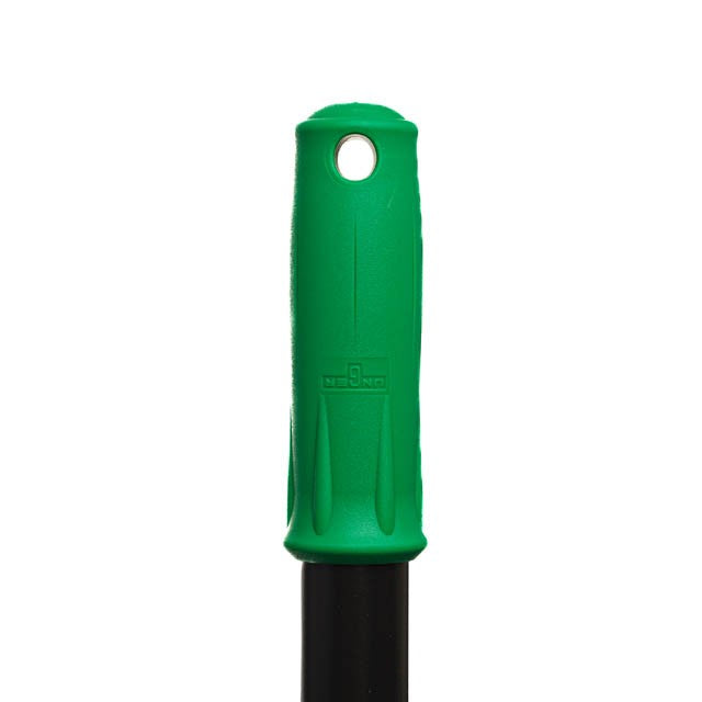 Unger Heavy Duty Scraper, green handle grip close-up