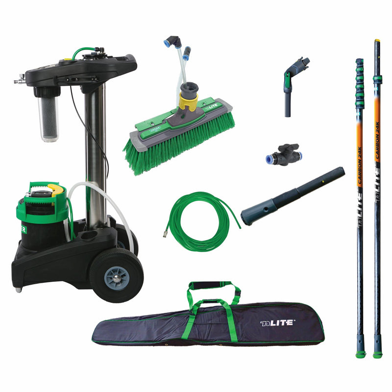 Unger HydroPower Nano Complete Pro 39' Kit, complete kit with Nano system, poles, brush and bag