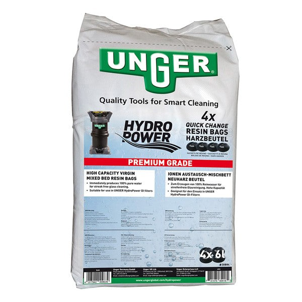 Unger HydroPower Resin Bags (4 Bags in Pail), 4-bag resin pack