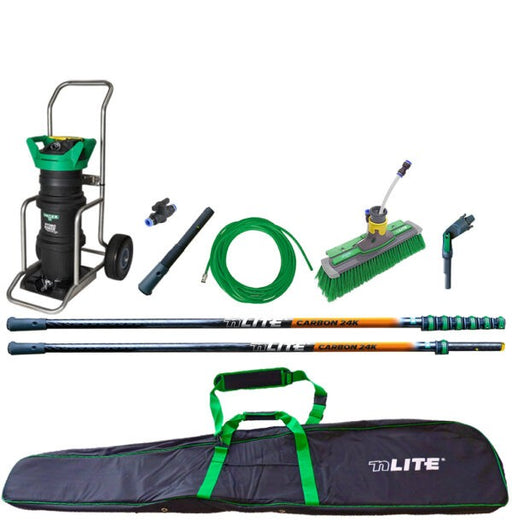 Unger HydroPower Ultra Large Carbon 39' Kit, complete kit with filter cart, poles, brush, hose and bag