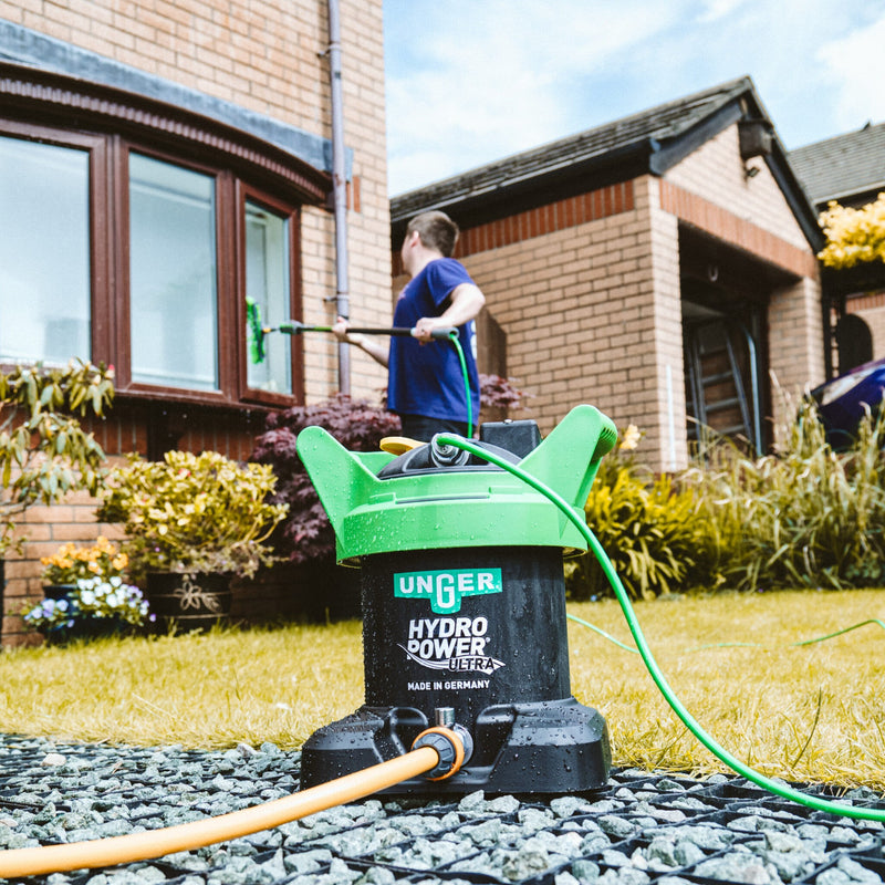 Unger HydroPower Ultra Professional Window Cleaning Equipment, filter unit at a house