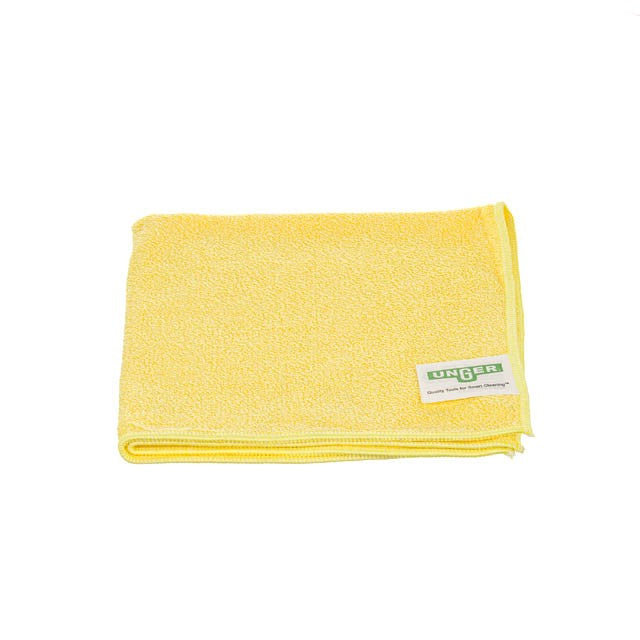 Unger MicroWipe 2000 Medium Duty 16"x16"/40x40cm, microfibre cloth, yellow