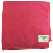 Unger MicroWipe 2000 Medium Duty 16"x16"/40x40cm, microfibre cloth, red