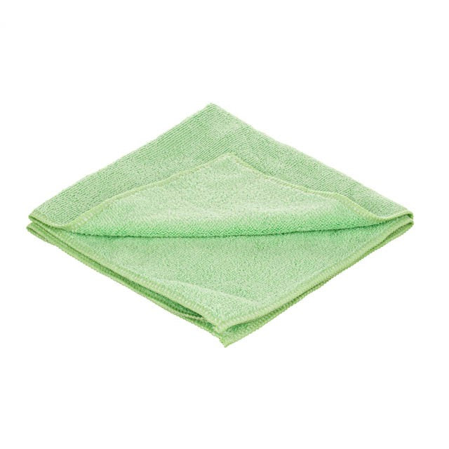 Unger MicroWipe 500 Light Duty 16"x16"/40x40cm, green cloth, folded