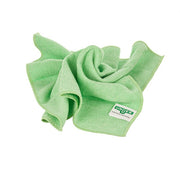 Unger MicroWipe 500 Light Duty 16"x16"/40x40cm, green cloth, crumpled