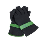 Unger Neoprene Gloves, pair of black neoprene gloves with green wrist straps