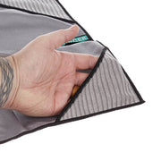 Unger Ninja MicroWipe Cloths, hand wiping with the cloth