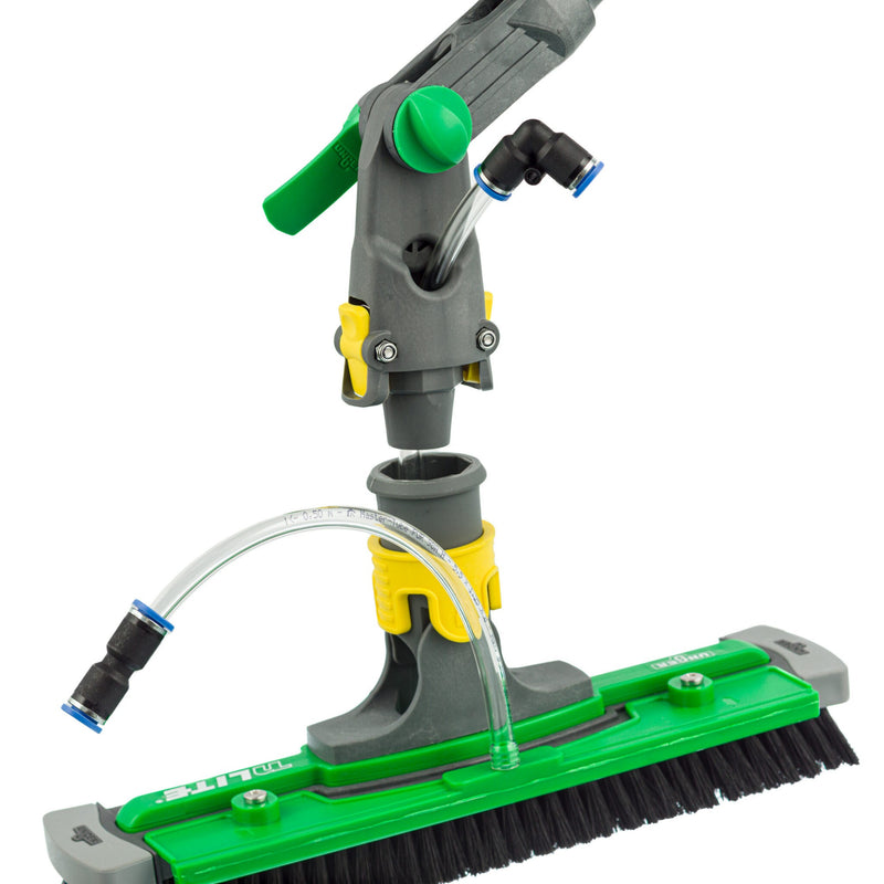 Unger nLITE Gen 1 Angle Adapter 6"/15cm, Gen 1 angle adapter fitted with a brush and hose