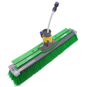 Unger nLITE Power Brush Complete, flagged 16"/41cm, nLITE power brush with hose, angle view