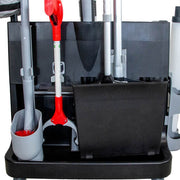 Unger OmniClean Restroom Cart, bucket and tool holder close-up