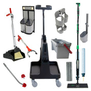 Unger OmniClean Restroom Cart, cart and included tools