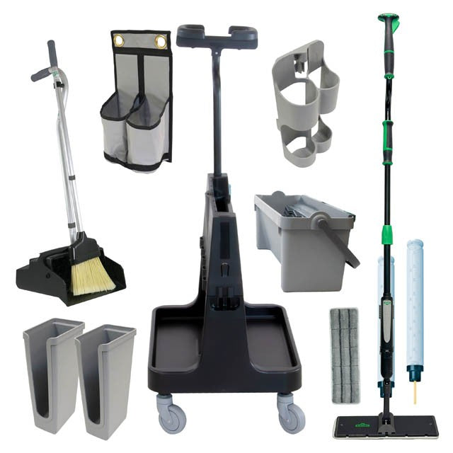 Unger OmniClean Spot Cart, cart and included tools