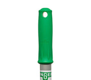 Unger Pro Aluminum Acme handle, green hang-up grip close-up