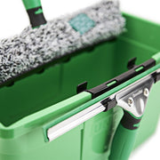 Unger Pro Bucket 3-Gallon, washer and squeegee resting in the bucket