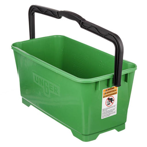 Unger Pro Bucket 6-Gallon, green rectangular bucket with handle