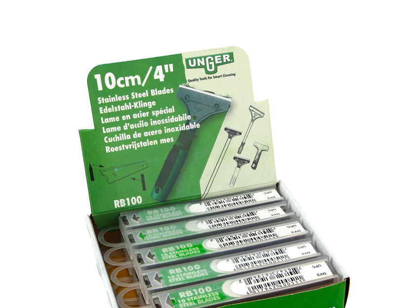 Unger Replacement Blades Stainless Steel, open box showing blade dispensers