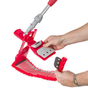 Unger Restroom Complete Mop Pack, fitting a pad to the mop frame