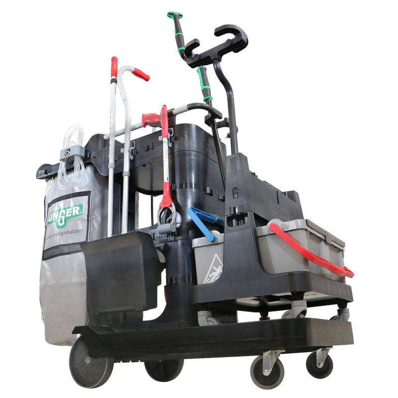 Unger Rx Omni Cleaning System Offset Pole, cleaning system, three-quarter view
