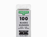 Unger Safety Scraper Replacement Blades 1.5"/4cm, 100-blade box, front