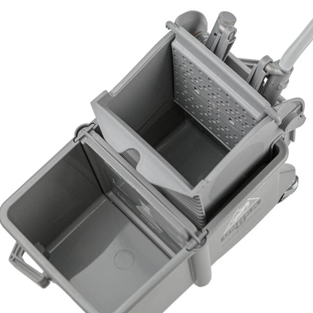Unger Dual Compartment Mop Buckets 16Qt./15L, bucket from above showing both compartments