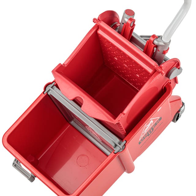 Unger Dual Compartment Mop Buckets 16Qt./15L, bucket from above showing both compartments, view 8