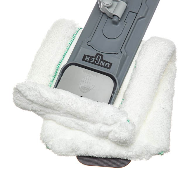 Unger SmartColor Microfiber Spill Mop, spill mop on its holder