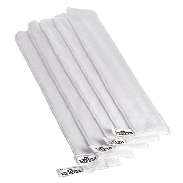 Unger StarDuster ProFlat/Flex Sleeves, stack of microfiber sleeves