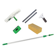 Unger Starter Pro Window Cleaning Kit, pro window cleaning kit contents: washer, squeegee, channels, scraper, sponge and pole