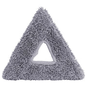 Unger Stingray Glass Washing Pads, grey triangular microfiber pad, top view